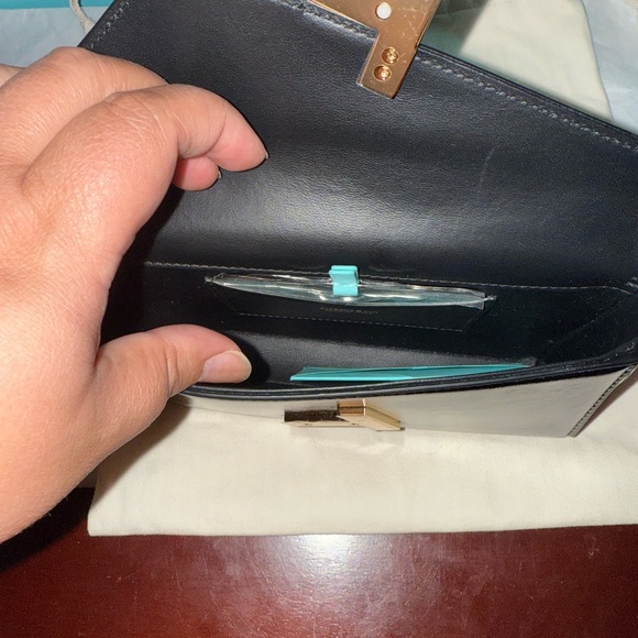 Tiffany & Co. Shiny Mini Black Clutch with Gold Chain - Picture 9 of 10